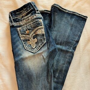 Rock Revival Boot Cut Women's Jeans with Silver Pocket Embellishment